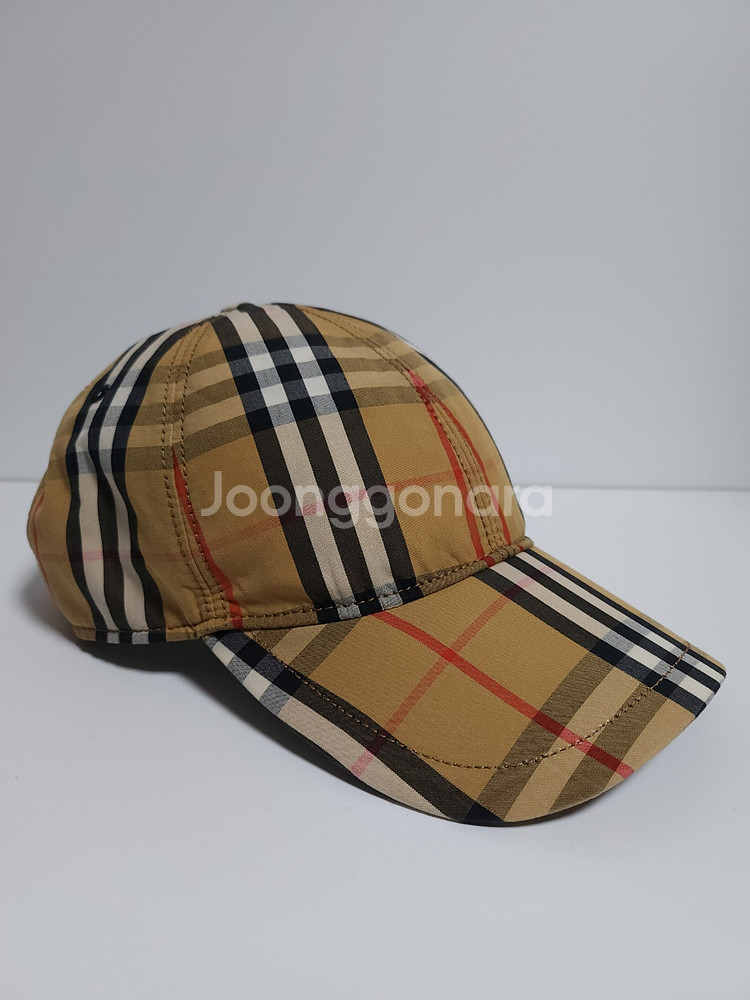XL 버버리 체크 볼캡 모자 8006119--2