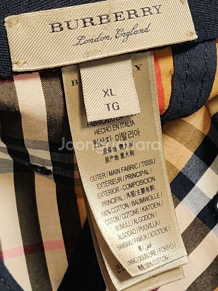XL 버버리 체크 볼캡 모자 8006119--6