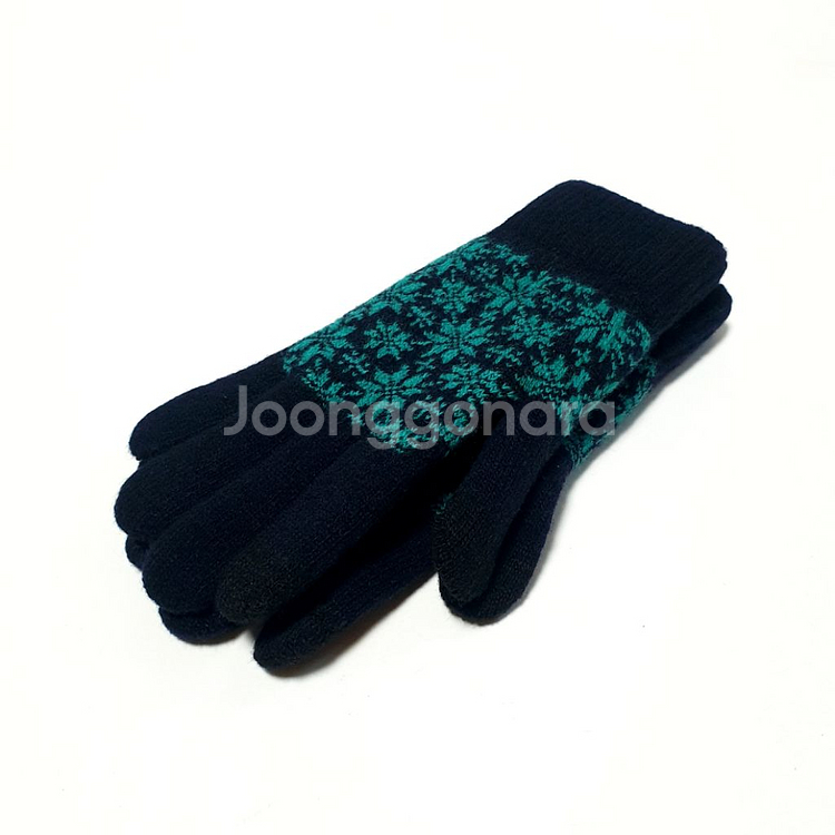 [새제품] 스마트 눈꽃 울 벙어리 장갑--6