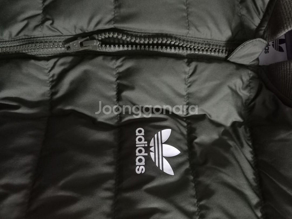 아디다스 대장급 퀄팅 카키 트랙탑 저지 져지집업 90--1