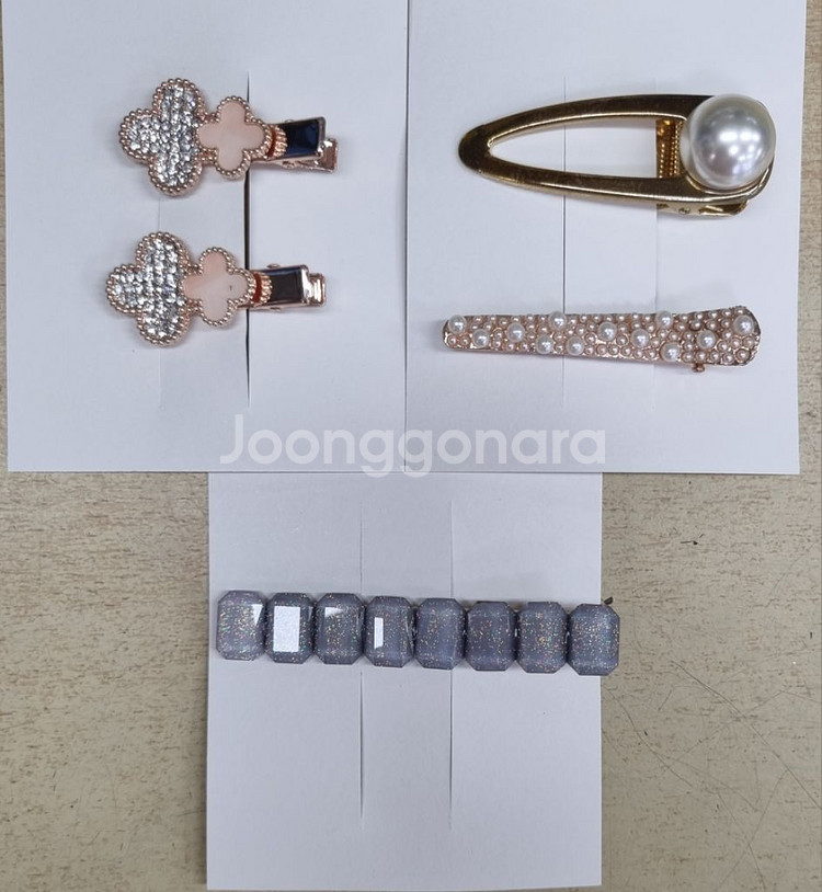 무료배송) 이쁜 머리핀 진짜 싸요 자동핀 실핀 똑딱핀--9