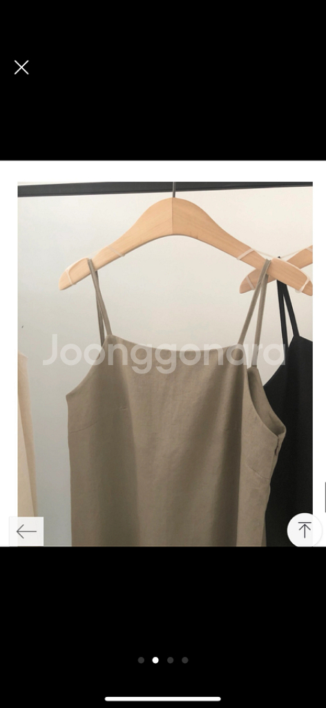 끈원피스 베이지 레이어드 나시원피스--2