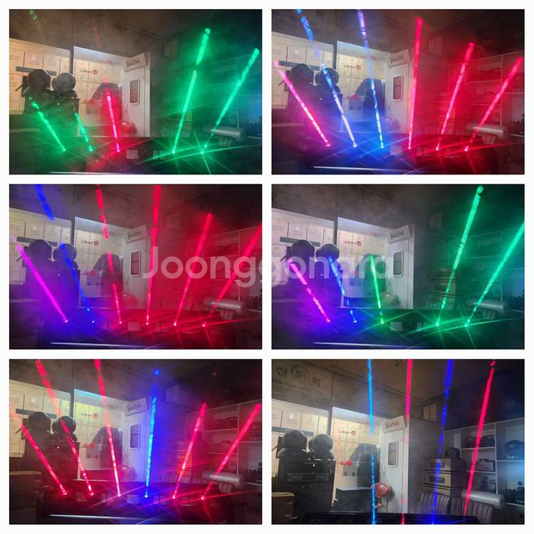 LED RGB 풀컬러 6구 헤드 무빙레이저조명--7