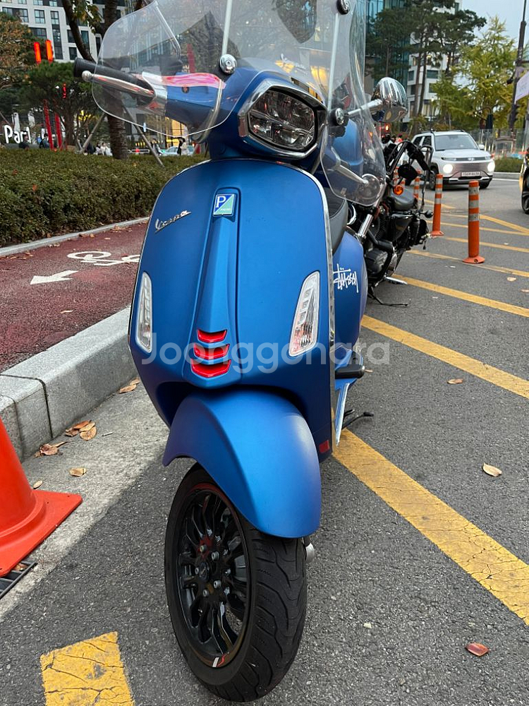 21년식 베스파 스프린트125 풀튜닝 무광블루 7천키로--5
