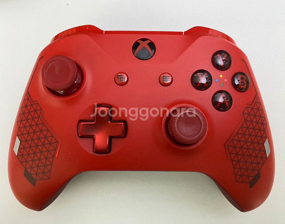 (s급) xbox엑박패드(스포츠레드)+리시버+배터리--1