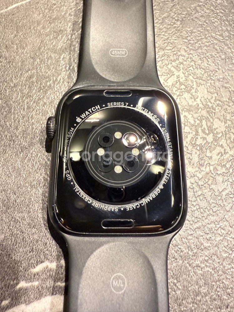 (거의 새것) 애플워치7 에르메스 45mm 느와르--7