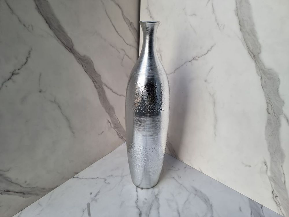 심플모던 실버 세라믹 도자기 인테리어 화병--1