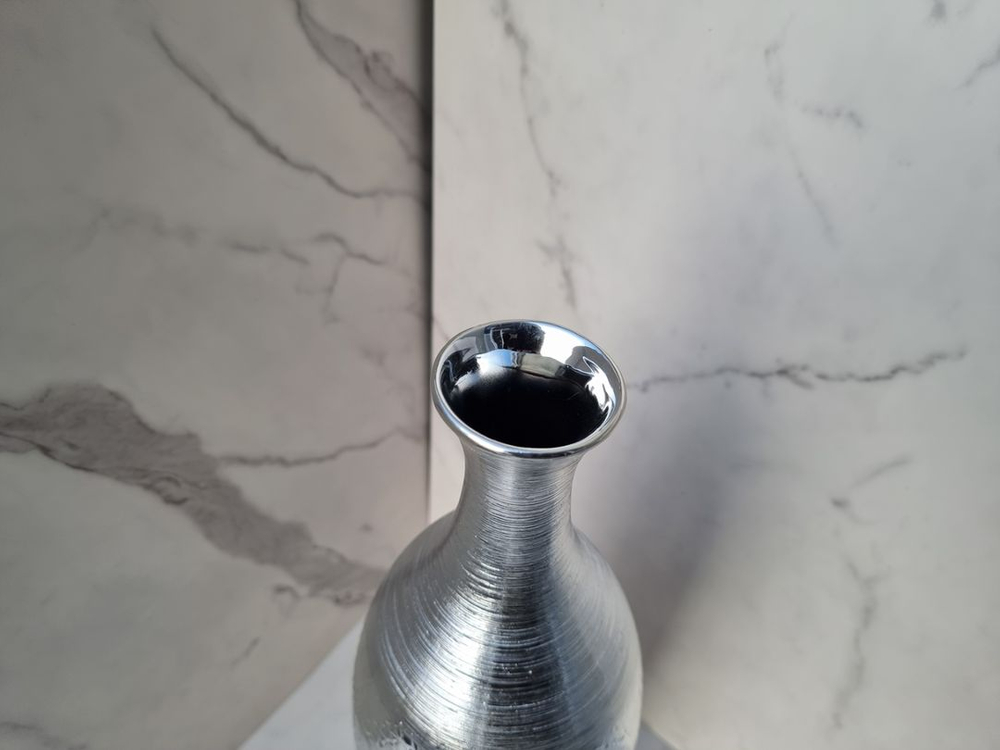 심플모던 실버 세라믹 도자기 인테리어 화병--2