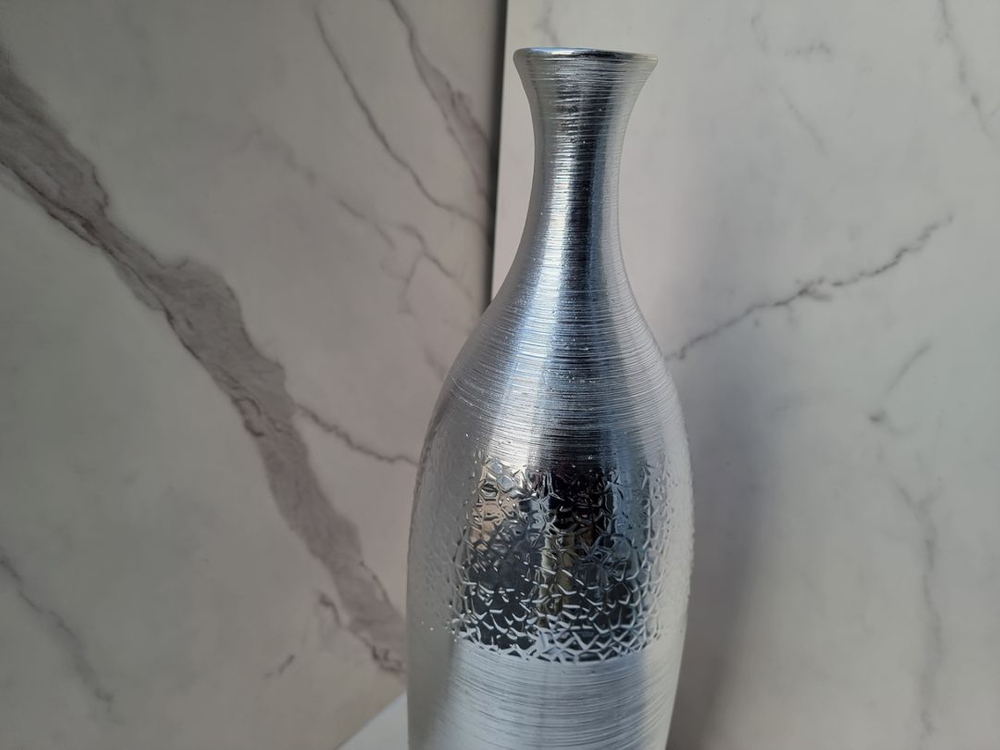 심플모던 실버 세라믹 도자기 인테리어 화병--3