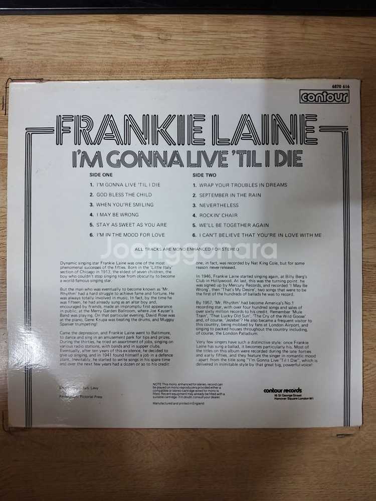 FRANKIE LAINE 음반 i (LP 턴테이블 앰프--1