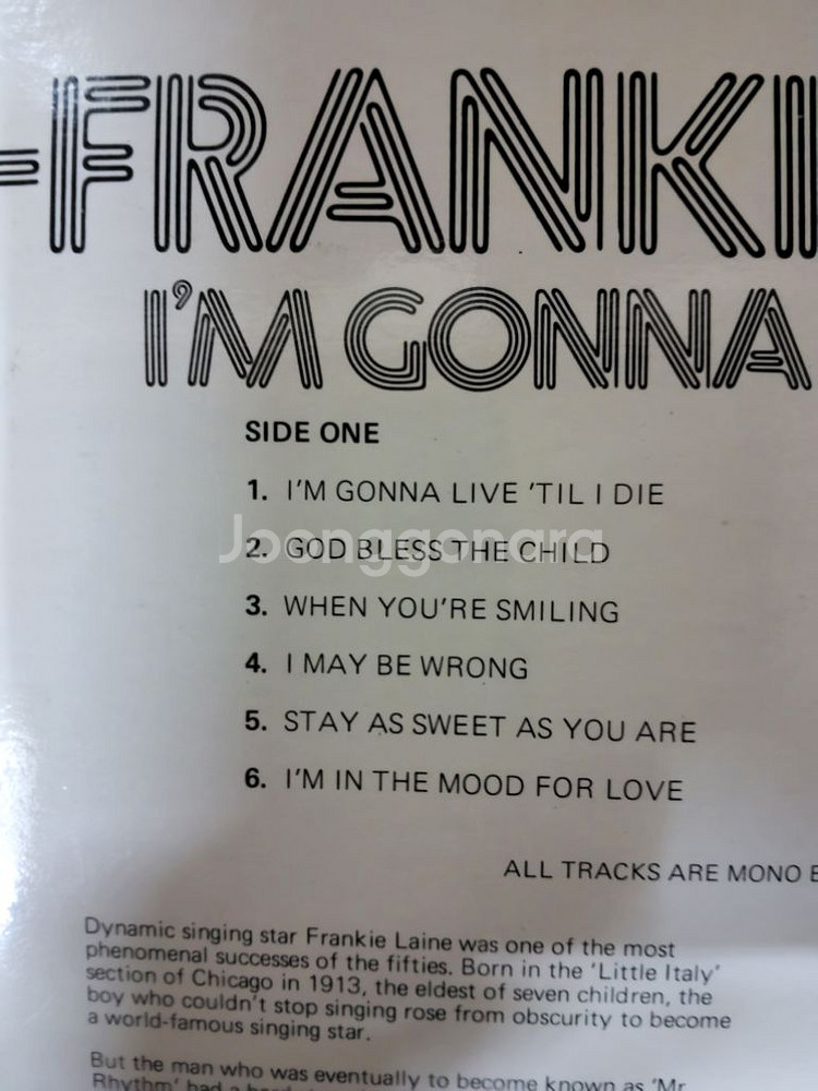 FRANKIE LAINE 음반 i (LP 턴테이블 앰프--2