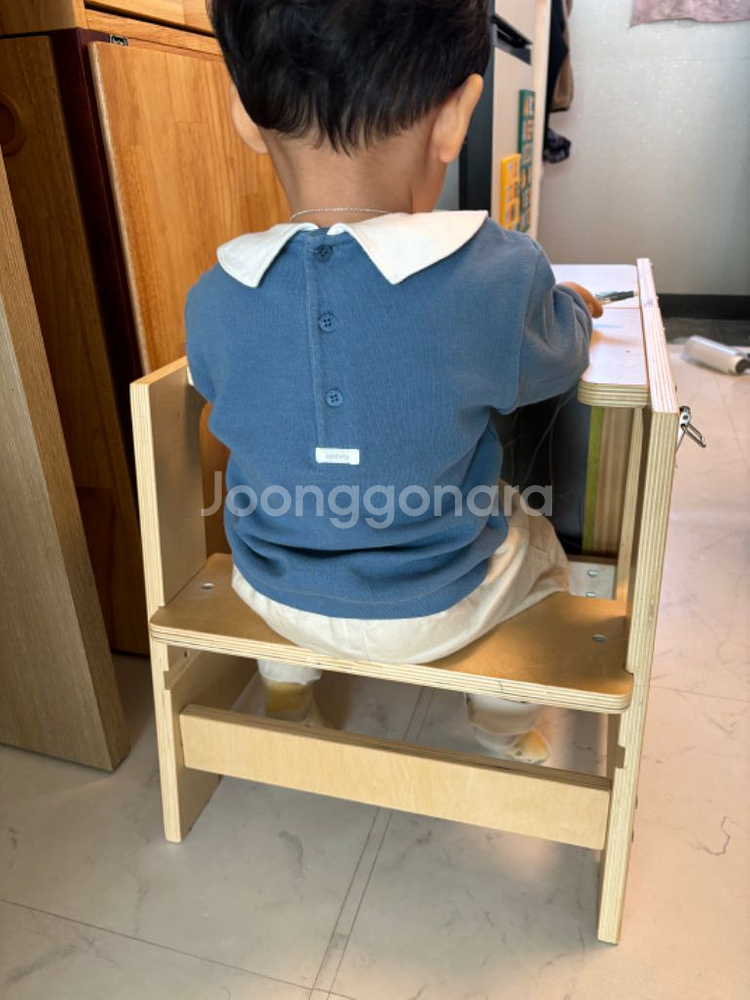 러닝타워 원목 책상으로 접이식 가능--3