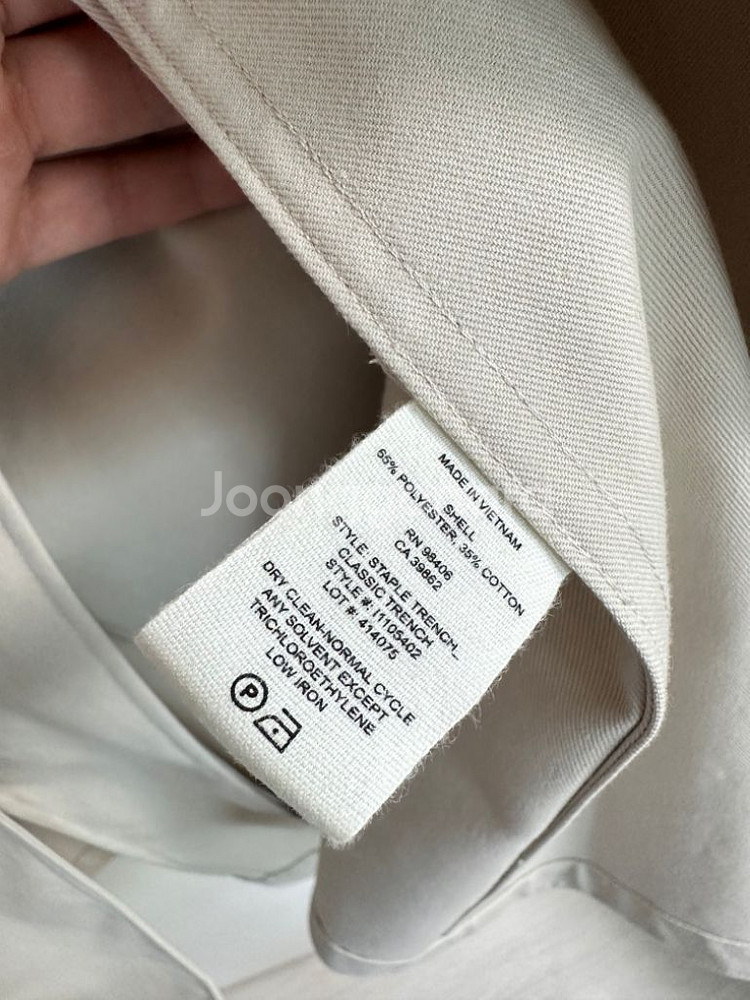 Theory 띠어리 스테플클래식 아이보리 트렌치레인코트--4