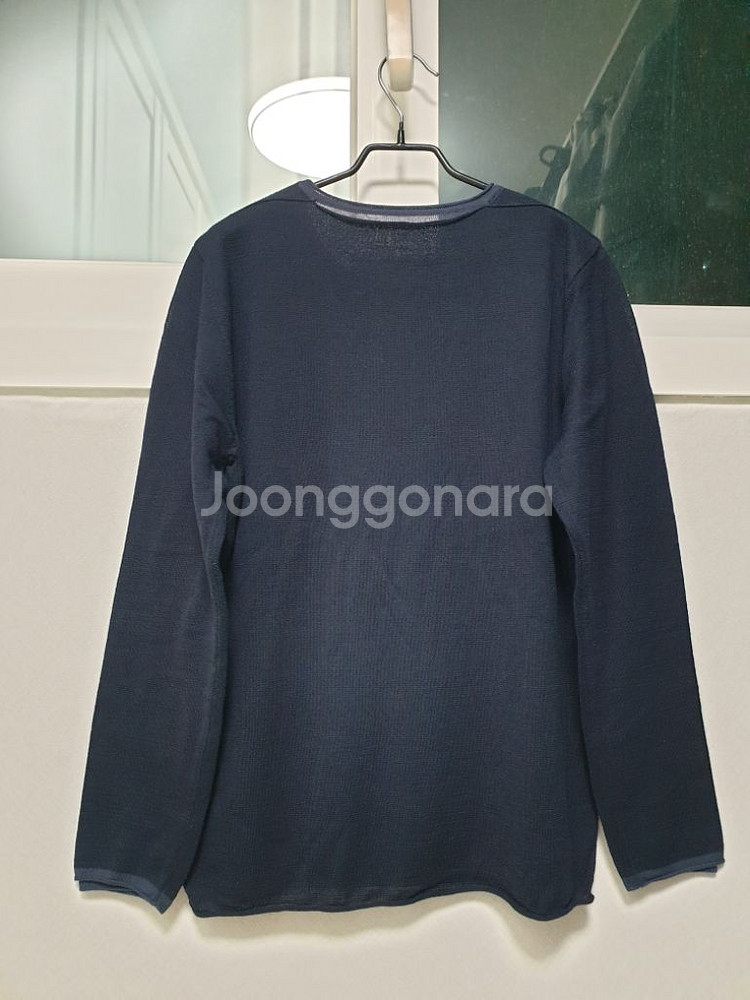 네이비 이중 스웨터--2