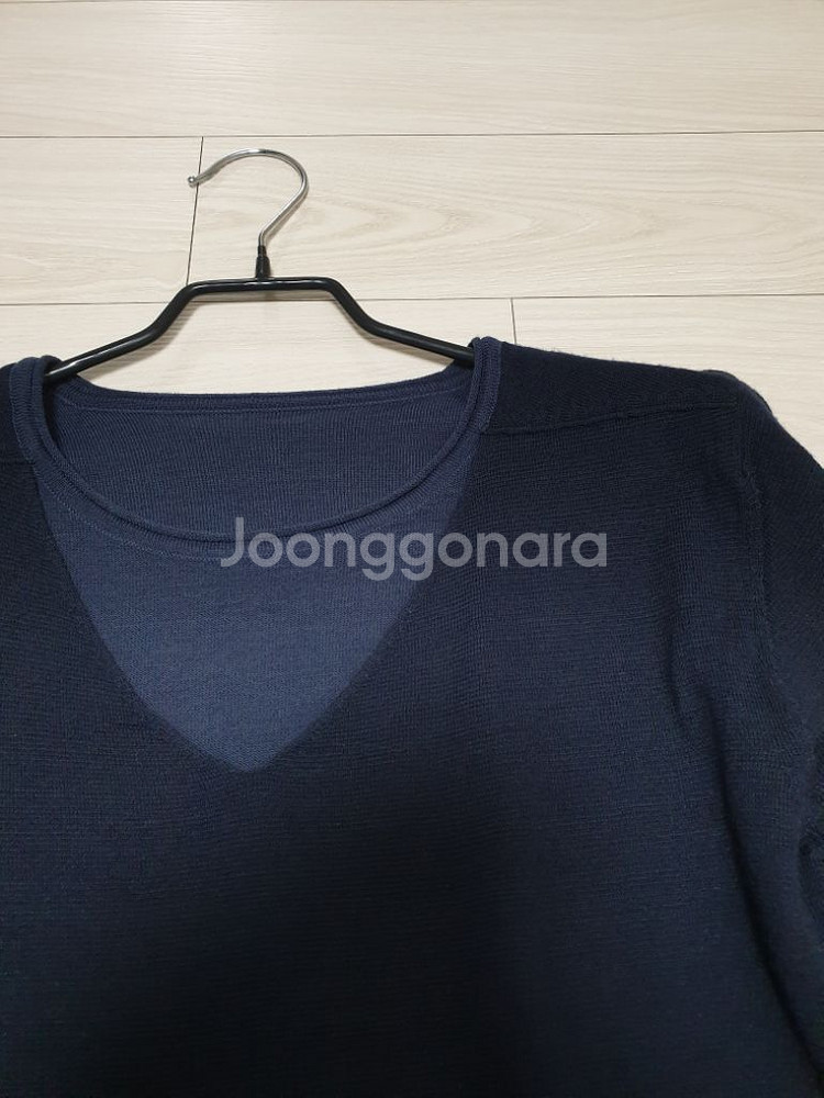 네이비 이중 스웨터--3