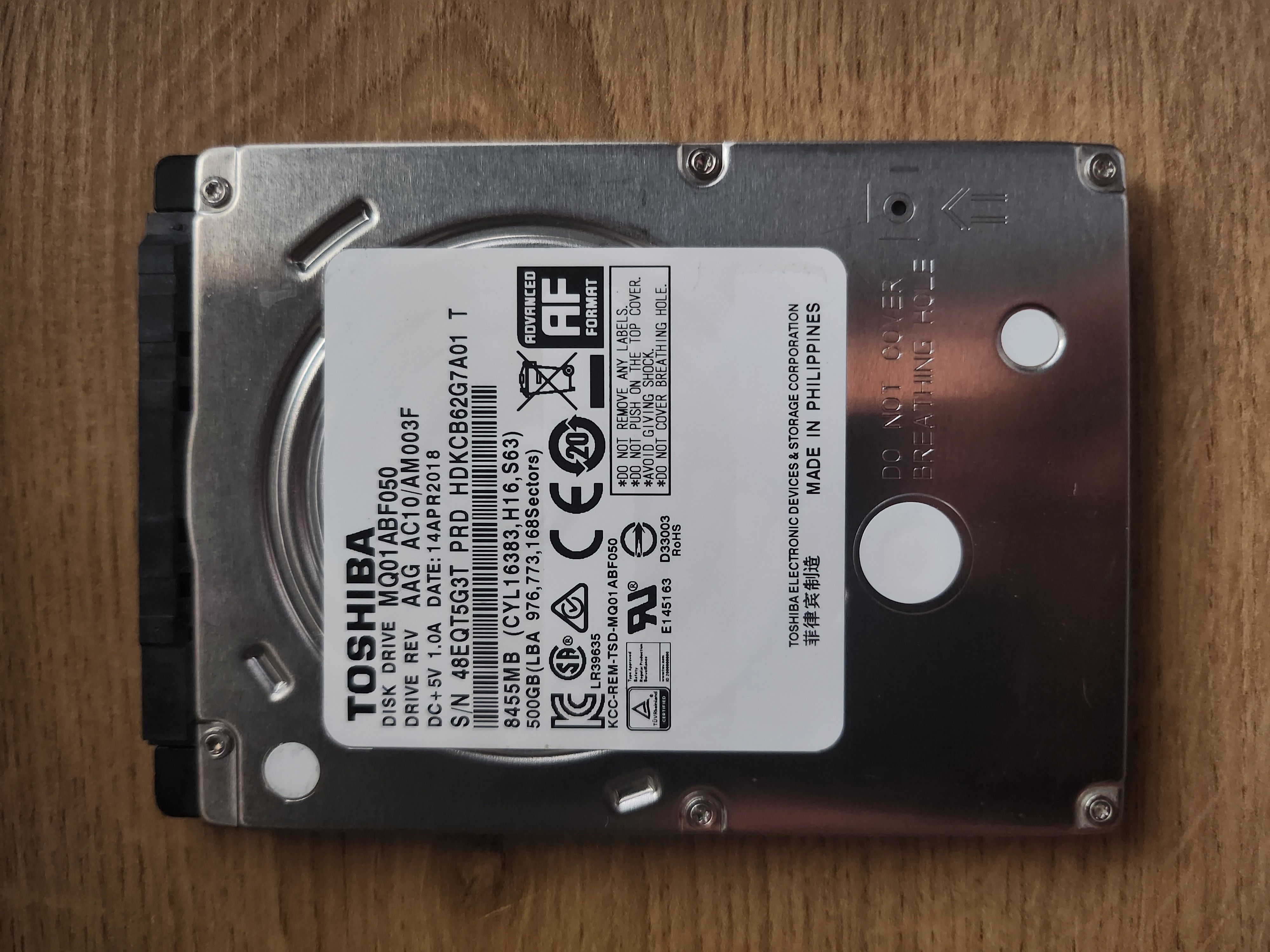 [도시바] 2.5" 500GB 10개일괄