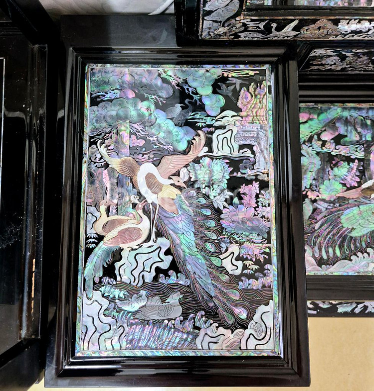자개 화장대, 2단장식장--6