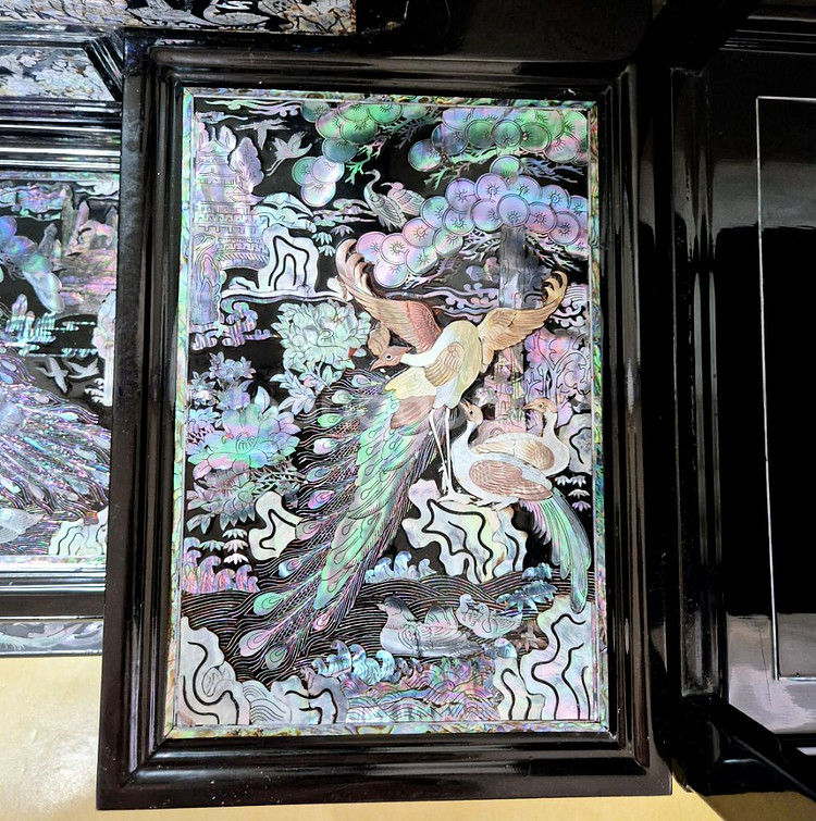 자개 화장대, 2단장식장--7