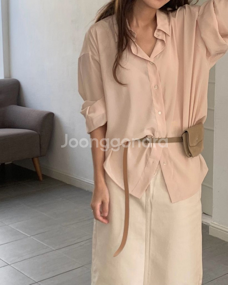 니드오브 온스 글로우 루즈 셔츠 새틴셔츠--1