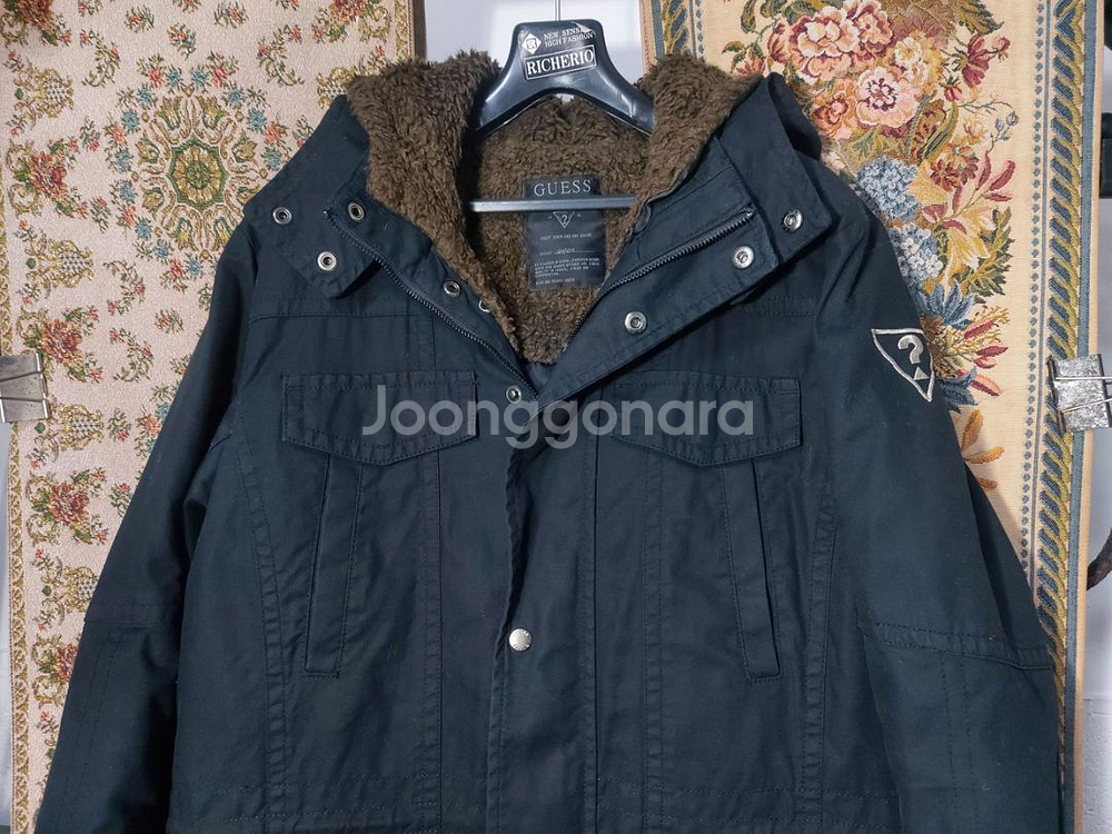 100 게스 내피분리 하프 사파리 야상 자켓--3