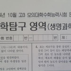 25 수능 대성 더 프리미엄 모의고사 10월 생명과학2