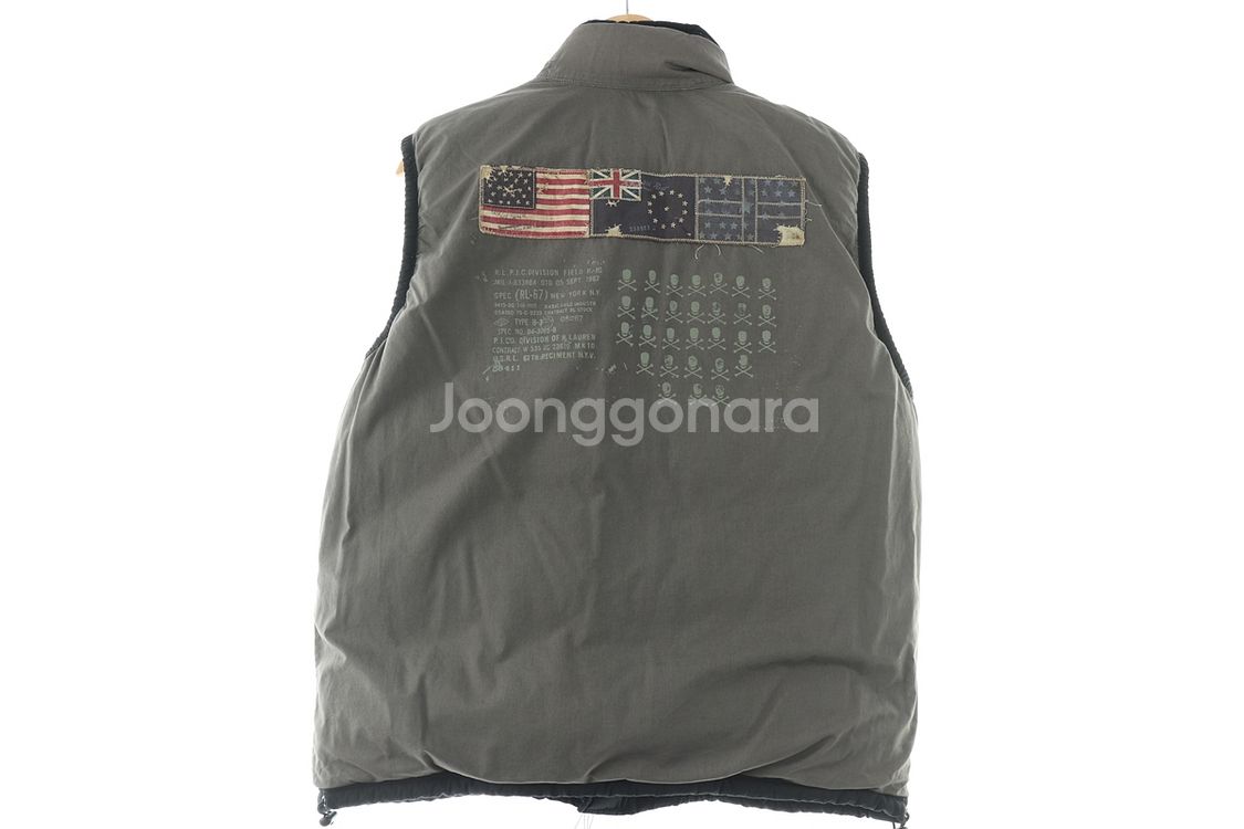 (S) 폴로 랄프로렌 패딩 점퍼자켓 양면 덕다운 조끼--6