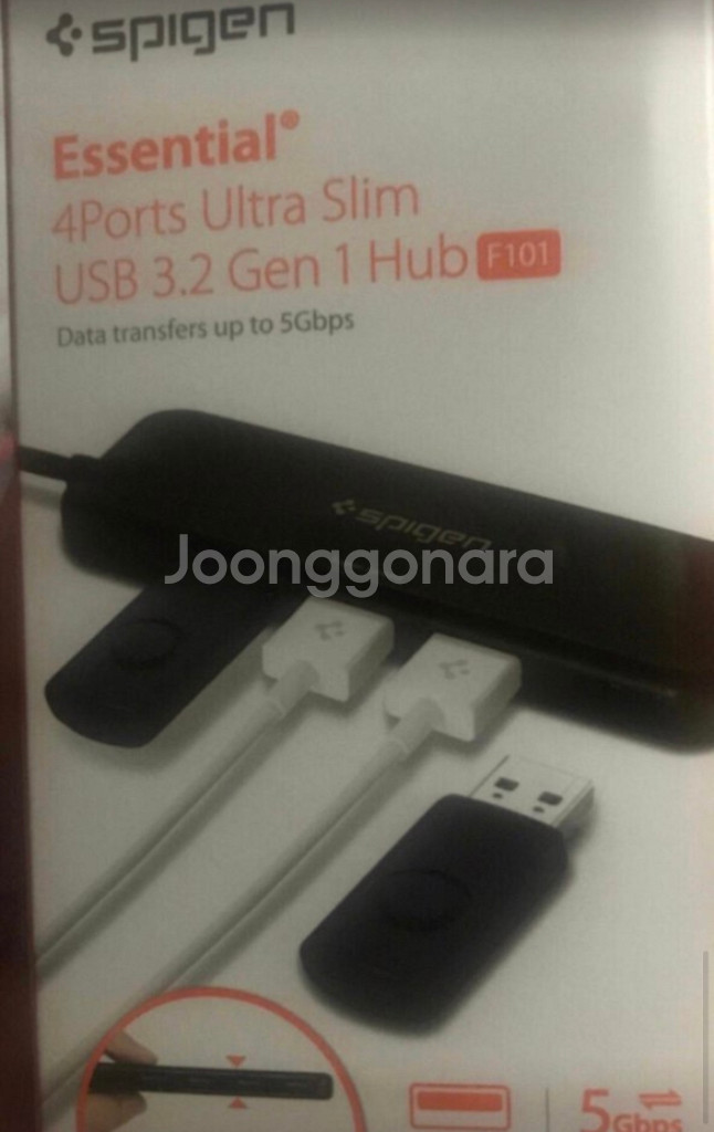 슈피겐 에센셜 4포트 울트라 슬림 USB 3.2 hub--9