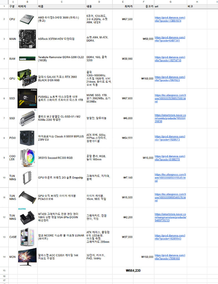 [안성] 화이트 RTX2060 본체와 32인치 144--9