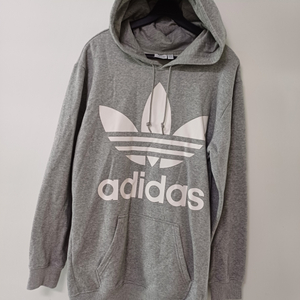 아디다스 대왕불꽃 기모 롱 후드티(오버핏95.100)