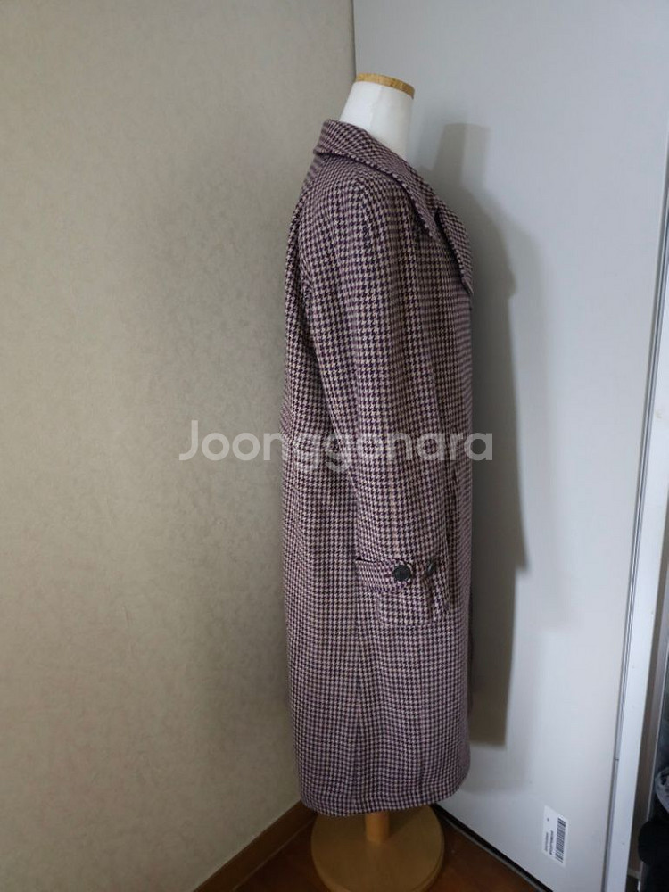 SJ SJ 하운즈투스 체크 울 누빔 롱코트--3