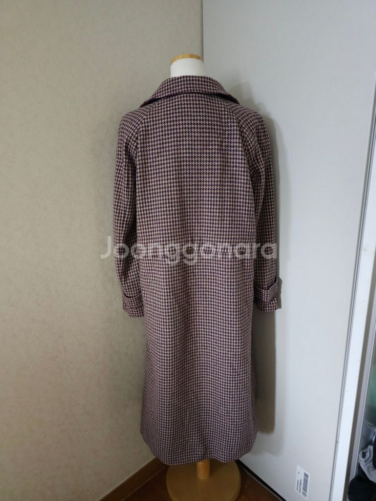 SJ SJ 하운즈투스 체크 울 누빔 롱코트--4