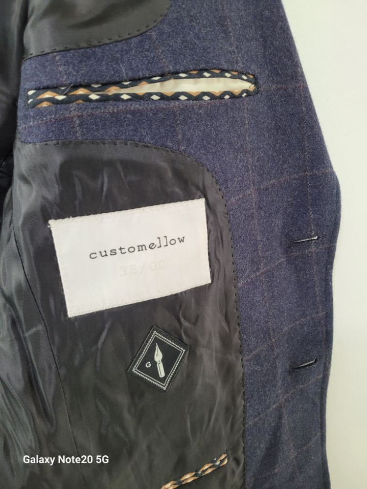 남성 커스텀멜로우 울100% 캐주얼 모직자켓(슬림95)--5