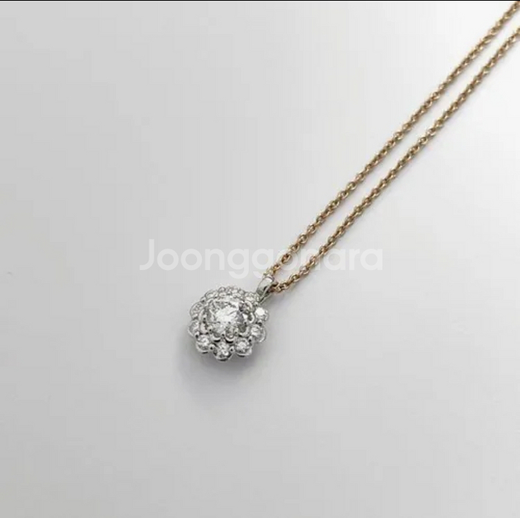 18k 골든듀 다이아 목걸이(2C)--1