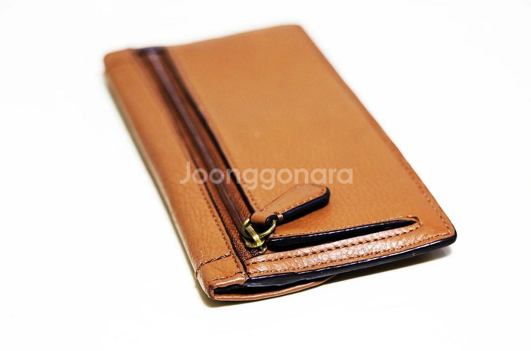 코치 COACH 남녀공용 부드러운 가죽 브라운 장지갑--5