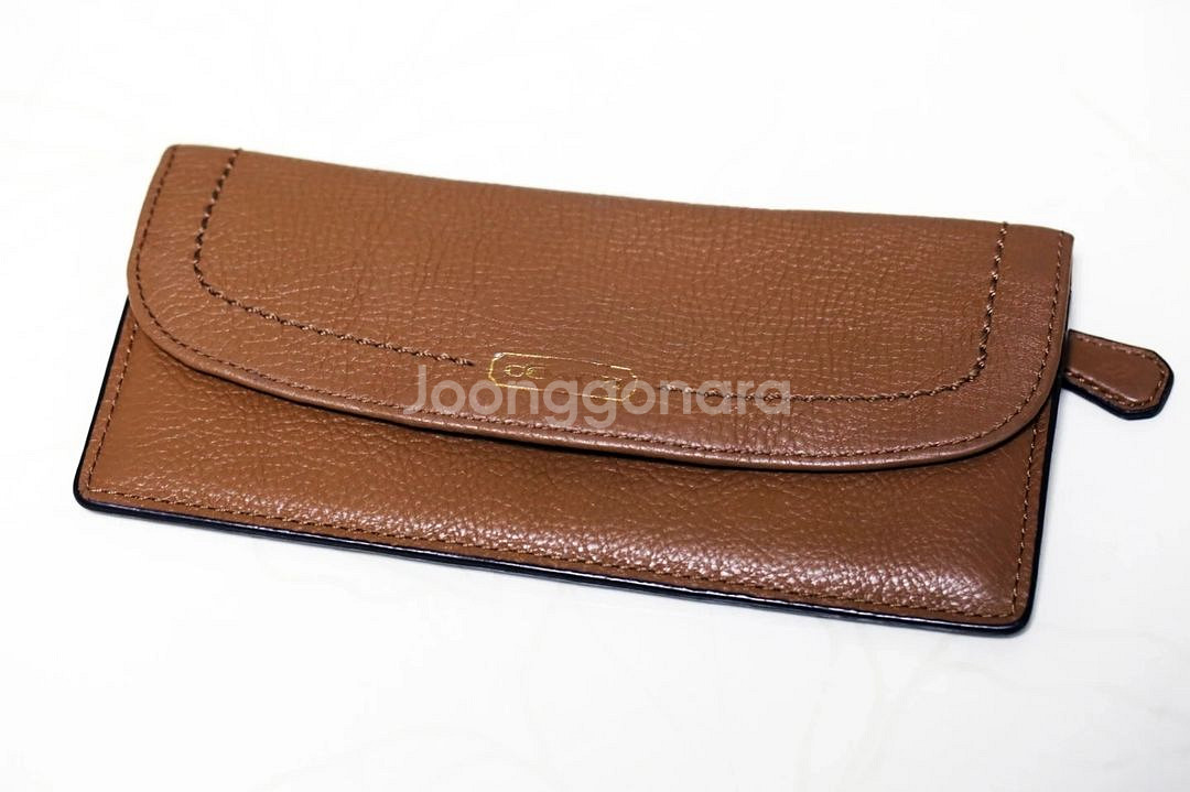 코치 COACH 남녀공용 부드러운 가죽 브라운 장지갑--8