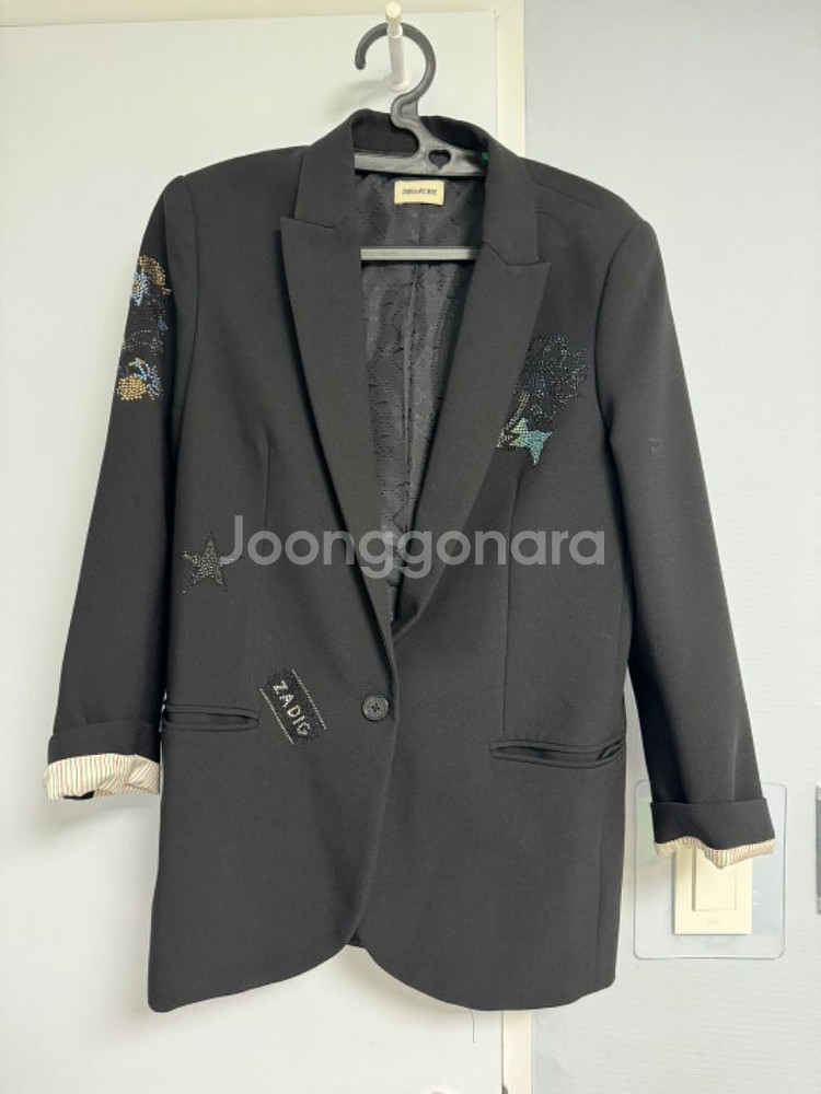 자딕앤볼테르 블랙 자수 블레이저 38 사이즈--3