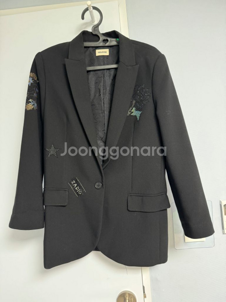 자딕앤볼테르 블랙 자수 블레이저 38 사이즈--2