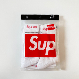 Supreme Hanes 슈프림 헤인즈 크루 삭스 4팩