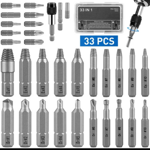 볼트 나사 제거 추출기 손상 비트 33개