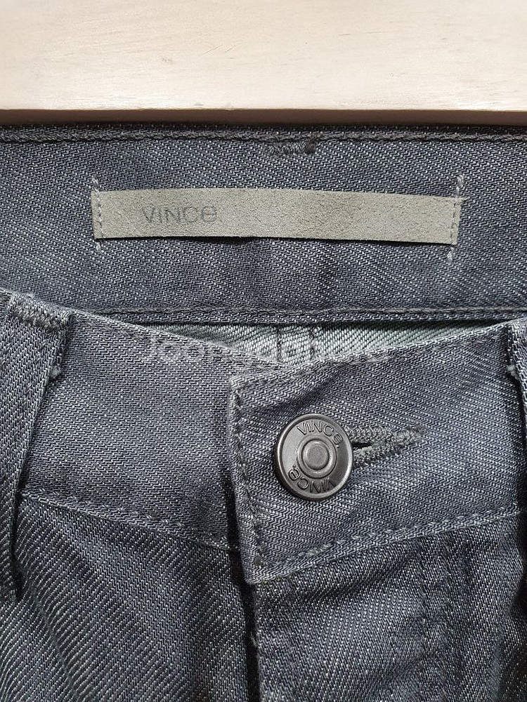 택부착 VINCE USA정품 그레이 롤업 데님 팬츠28--2