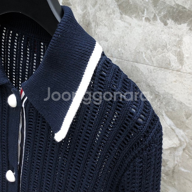 톰브라운 카라넥 여성 니트 가디건 2칼라--7