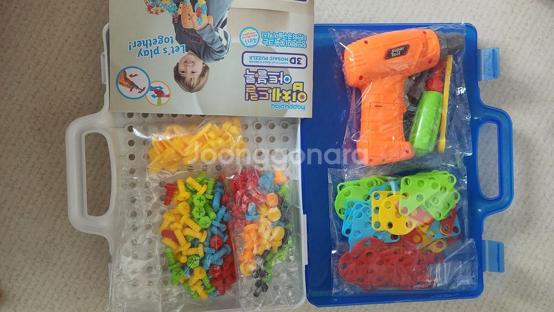 해피플레이 3D 전동드릴 입체 공구놀이 어린이 장난감--1