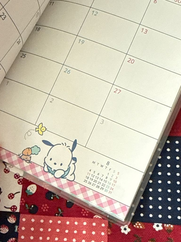 산리오 일본 정품) 2025년 캘린더 세트 포챠코--2