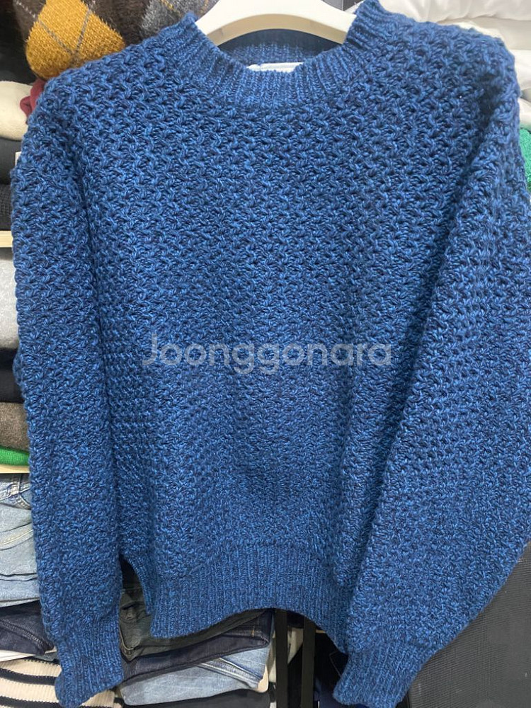 [2]웨이비니스 웨이브 텍스쳐 램스울니트 네이비--1