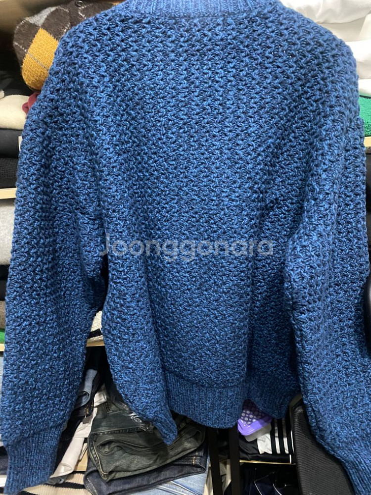 [2]웨이비니스 웨이브 텍스쳐 램스울니트 네이비--3