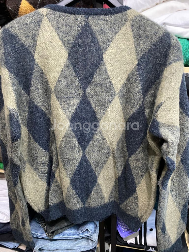 [M]토니웩 아가일 가디건 Loden Green--1