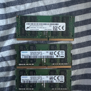 삼성 노트북 DDR4 16GB 2개+마이크론1개