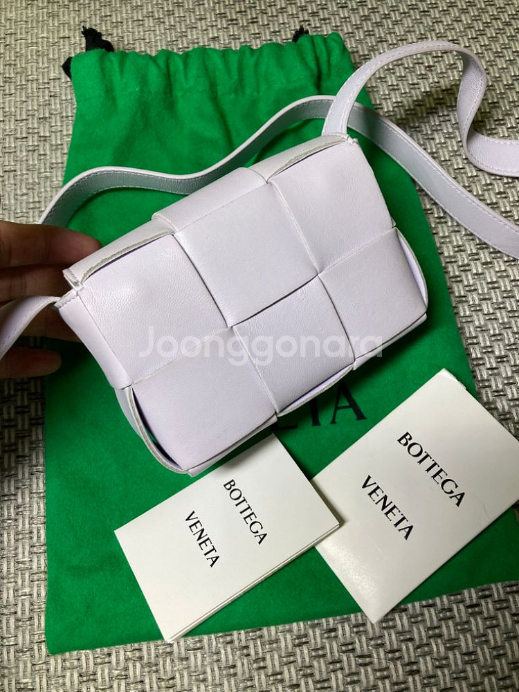 보테가베네타 인트레치아토 미니 카세트백 연보라--1