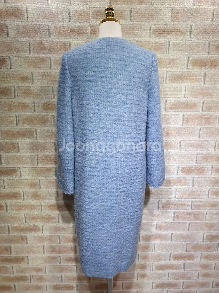 레니본 정품 상태좋은 울 알파카 모헤어 롱코트 ~55--9