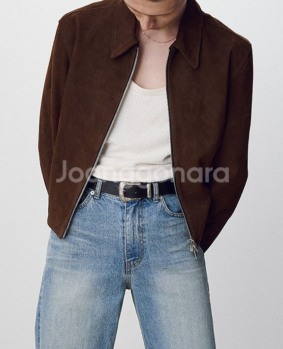 토니웩 스웨이드 집업 블루종 24FW XL--2